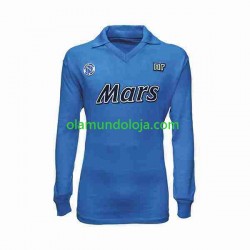 Camisola Napoli 1989 1990 Retro Homem Equipamento Primeiro Manga Comprida